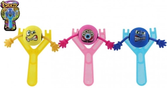 Plastowa proca ze smileyem 14 cm w trzech kolorach
