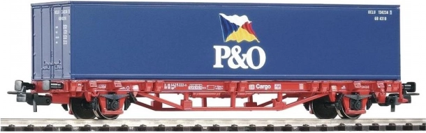 Wagon platformowy PIKO Lgs579 z kontenerem 40' P&O, DB AG, H0 (era V)