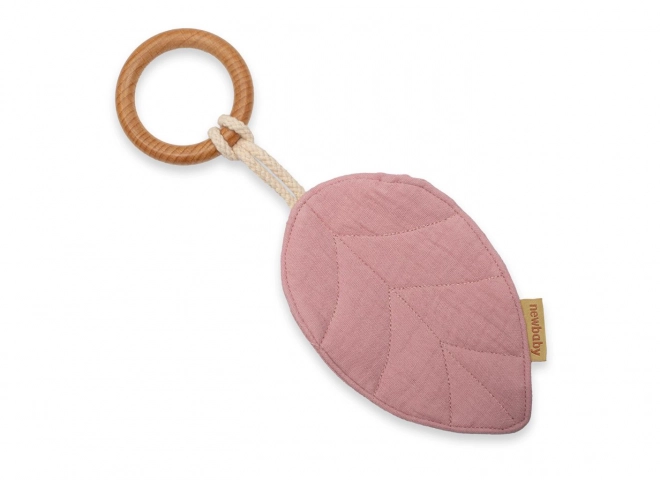 Gryzak Nowy Baby Leaf różowy