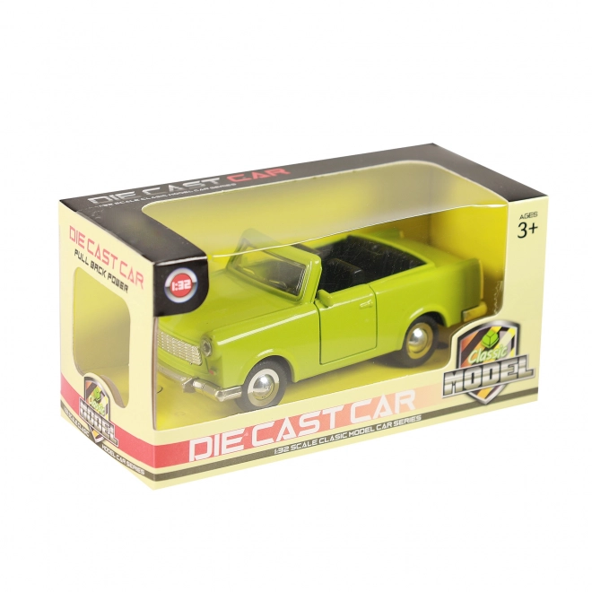 Metalowy samochód trabant kabriolet