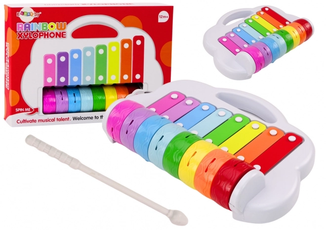Tęczowe Cymbałki Edukacyjny interaktywny instrument dziecięcy Kolorowe
