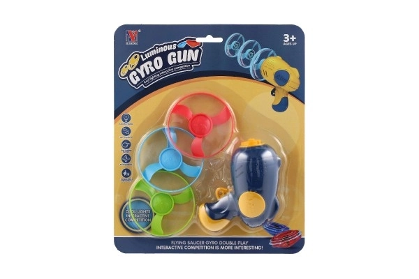 Wyrzutka 3szt. + pistolet starter plast 4 kolory na karcie 21,5x26x6cm