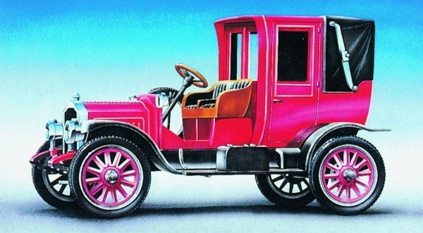Model Packard Landaulet 1912 12,7x5,8cm w pudełku 25x14,5x4,5cm