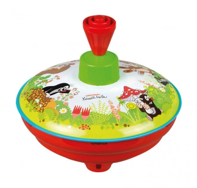 Kręcący Bączek Krtek metal/plastik 13cm