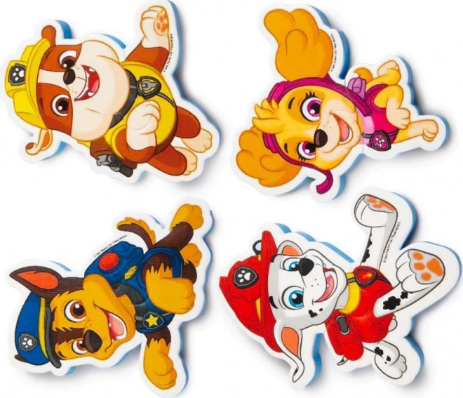 SPIN MASTER Piankowe puzzle - Naklejki do wanny Psi Patrol 4x2 elementy