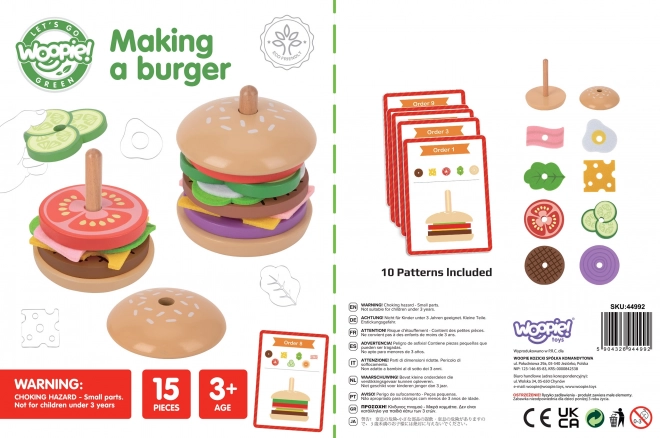 Drewniana burgerowa restauracja WOOPIE GREEN dla dzieci
