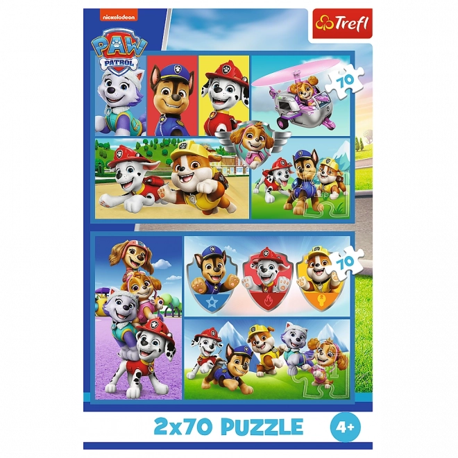 Puzzle Zasady Psi Patrol 2w1 2x70 elementów