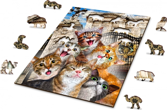 Drewniane puzzle Kocięta w Londynie