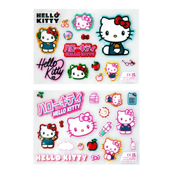 Hello Kitty zestaw naklejek 3D
