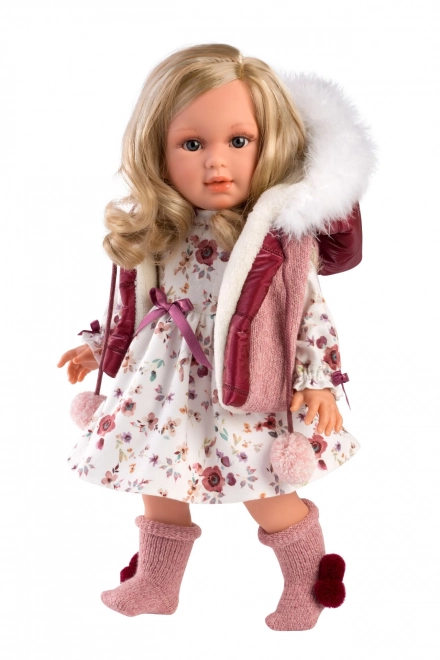 Llorens 54037 LUCIA - realistyczna lalka z miękkim materiałowym ciałem - 40 cm
