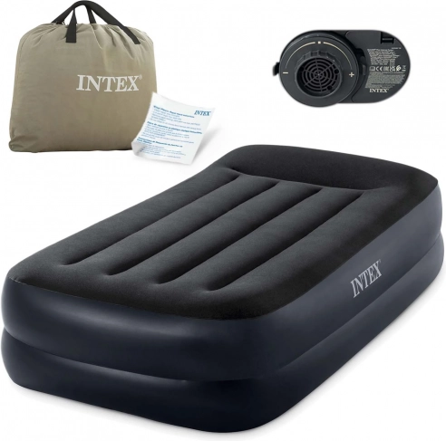 materac dmuchany 191 × 99 × 42 cm z wbudowaną pompą elektryczną Intex