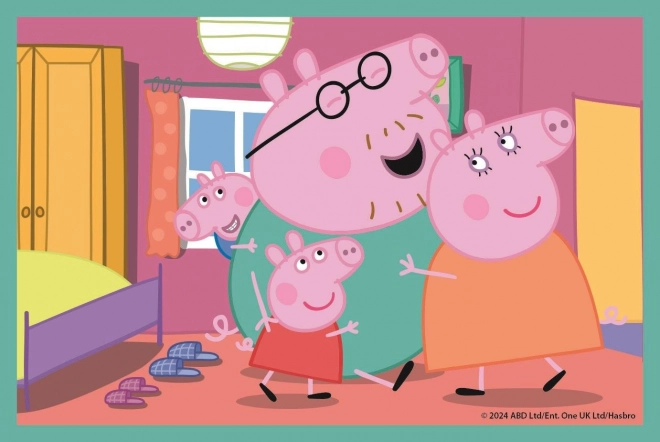 CLEMENTONI Klocki obrazkowe Świnka Peppa, 6 kostek