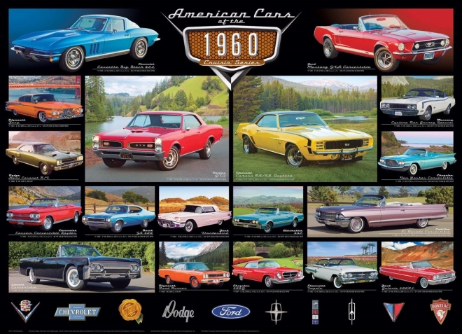 Eurographics puzzle 1960 Amerykańskie auta, 1000 elementów