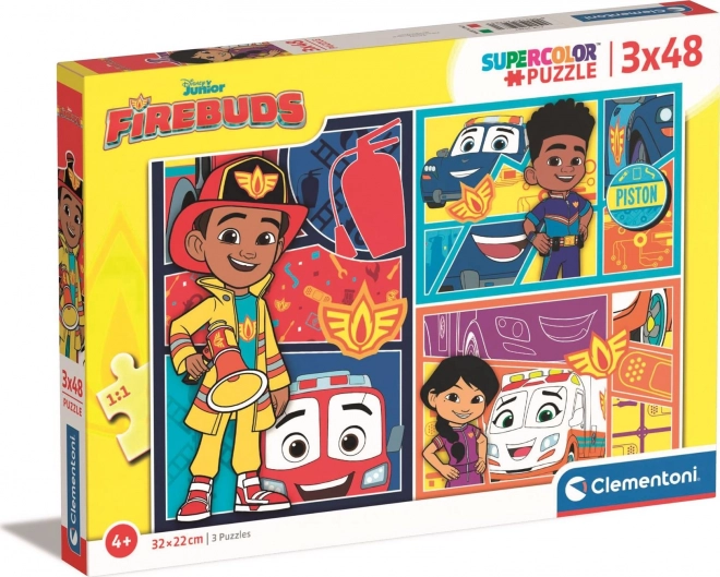 CLEMENTONI Puzzle Firebuds 3x48 elementów