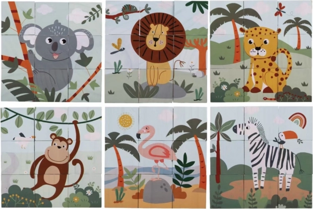 drewniane klocki safari 2Kids Toys