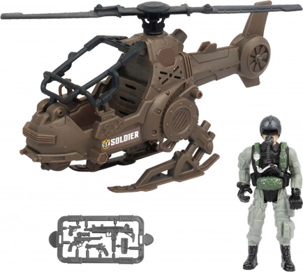 Wojskowy helikopter z pilotem 23 cm