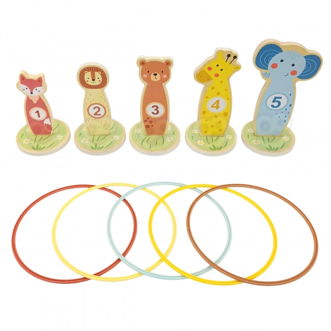 Drewniane gra na celność z obręczą Tooky Toy