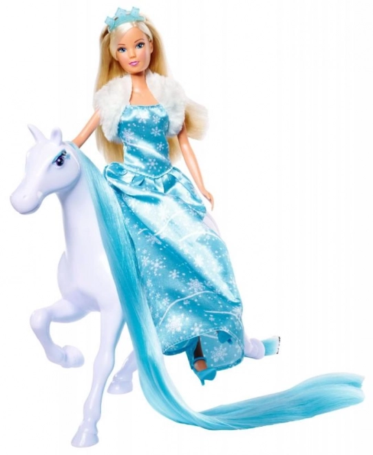 Lalka Steffi z koniem Snow Dream
