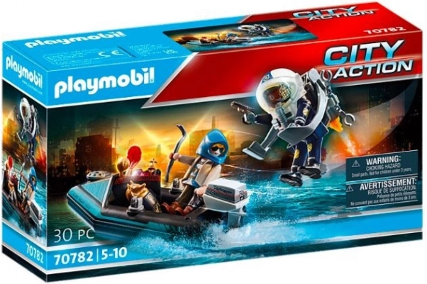 Playmobil City Action Policyjny Jetpack: Aresztowanie złodzieja sztuki