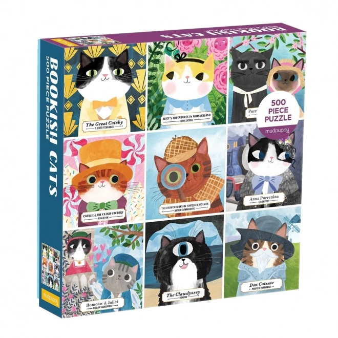 Puzzle Mudpuppy Kocie literaci 500 elementów