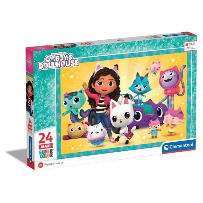 Puzzle 24 kawałków Maxi koci dom Gabi