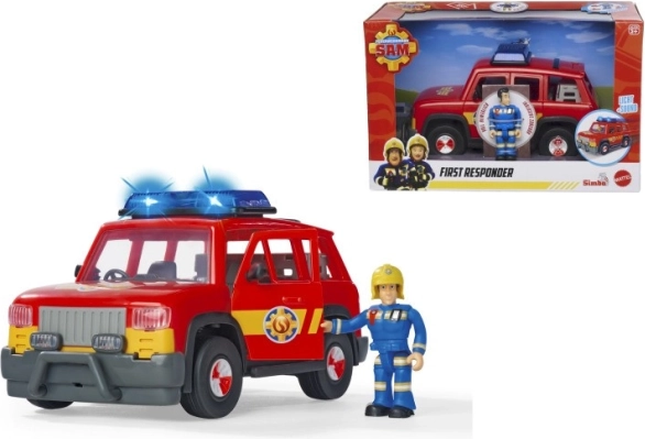 Strażak Sam Jeep 4x4 Pierwsza pomoc ze światłem i dźwiękiem