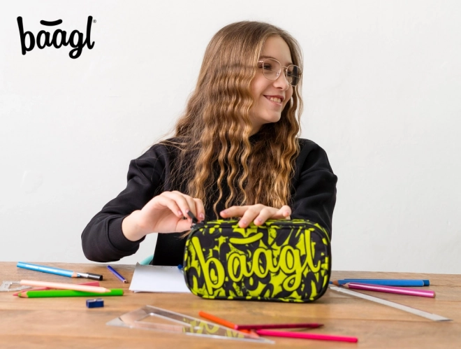 BAAGL Szkolny piórnik etui Lime
