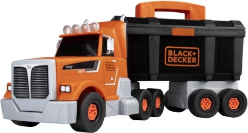 Ciężarówka z narzędziami i wiertarką BLACK+DECKER, zestaw konstrukcyjny dla dzieci 43 cm