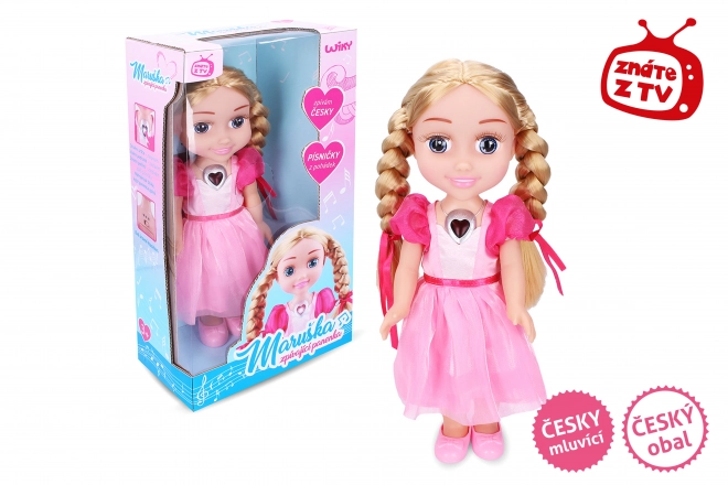 Śpiewająca lalka Maruśka 33 cm - czeskie opakowanie