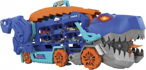 Hot Wheels T-Rex Mega Transporter – transporter dinozaura i tor wyścigowy