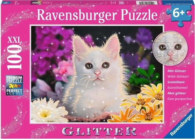 Ravensburger błyszczące puzzle Kot XXL 100 elementów
