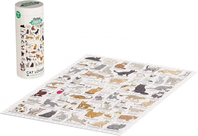 Puzzle Ridley's Games dla miłośników kotów białe 1000 elementów