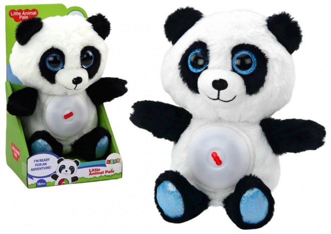 Pluszowa panda z lampką nocną i kołysankami 30 cm