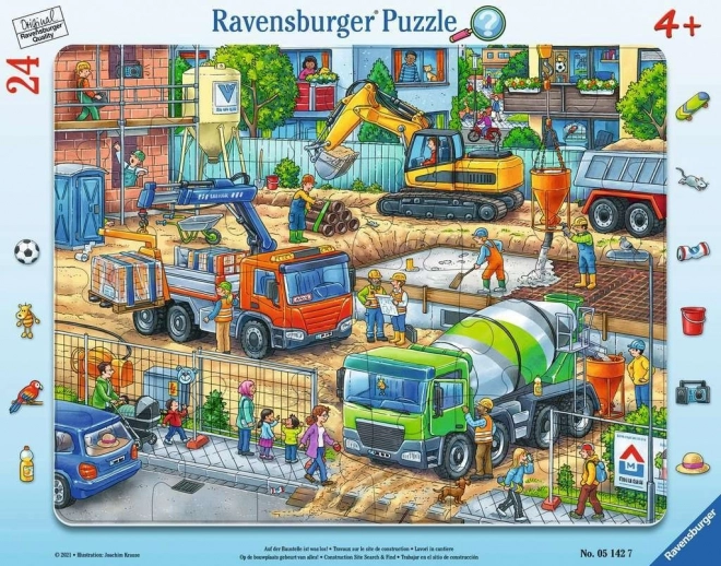 Puzzle Na placu budowy 24 elementy