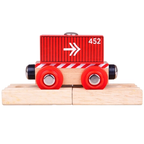 Bigjigs Rail Wagon czerwony kontener