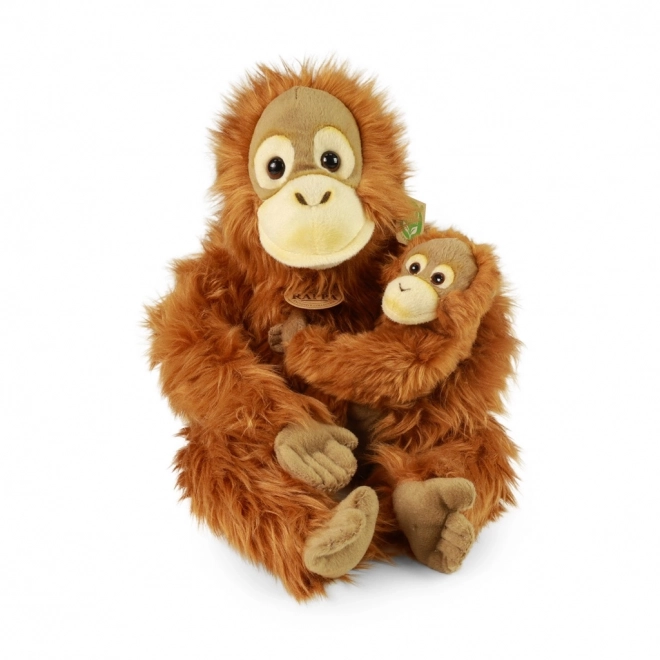 Pluszowy orangutan z młodym 28 cm EKOLOGICZNY