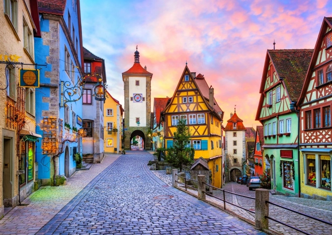 Puzzle Stare Miasto Rothenburg w Niemczech 1000 elementów