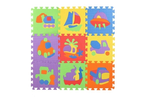 Piankowe puzzle Środki transportu 29x29x1cm 10szt. w folii