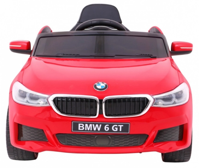 BMW 6 GT Auto na baterie czerwone + zdalne sterowanie + powolny start + EVA + pasy + LED MP3