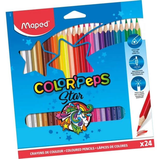 MAPED Kredki trójkątne Color'Peps 24 sztuki