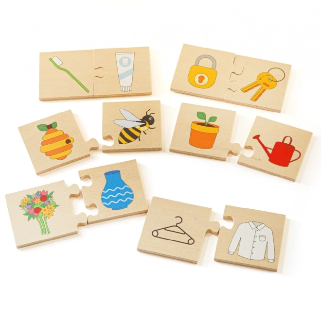 Bigjigs Toys Puzzle dydaktyczne Co do siebie pasuje