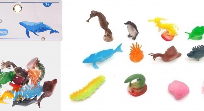 Zestaw figurek Świat Morski 12 szt. 7 cm