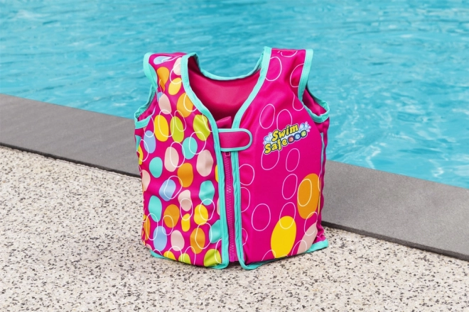 Różowa dziecięca kamizelka do pływania 56 cm Swim Safe