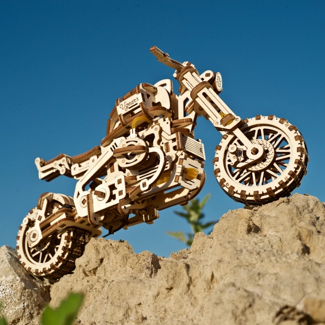 Ugears Puzzle 3D Motocykl z wózkiem 380 elementów