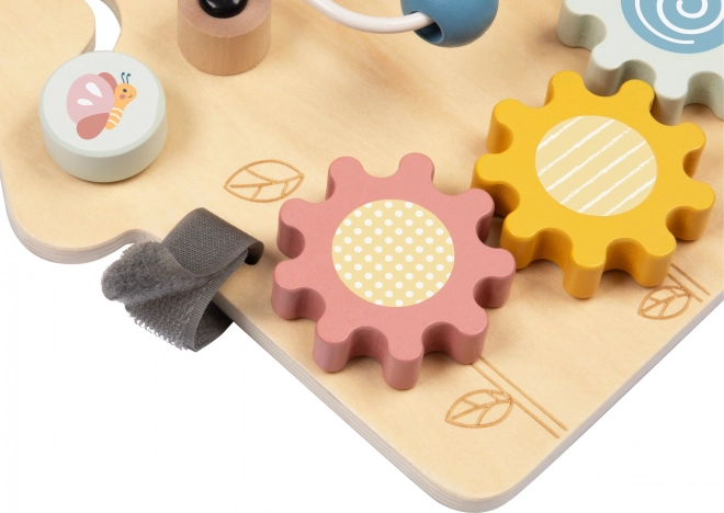 Tooky Toy Duża Drewniana Tablica Manipulacyjna Domek - Centrum Aktywności