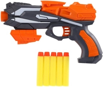 Pistolet na piankowe naboje dla dzieci 20 × 14 cm – Pomarańczowy