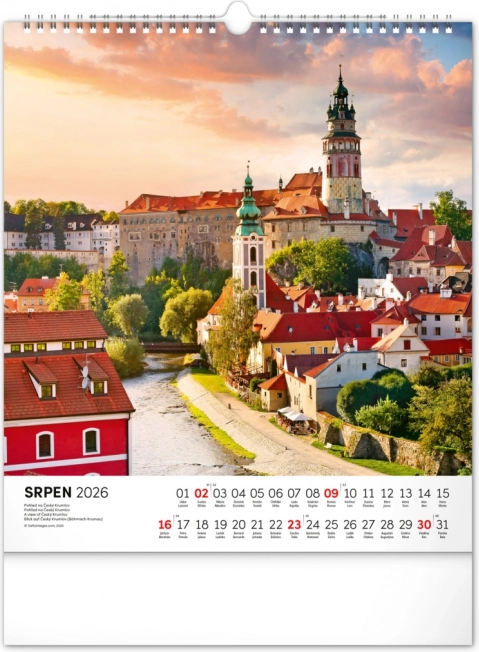 Kalendarz ścienny Republika Czeska 2026