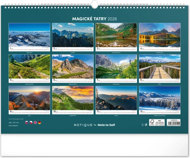 Kalendarz ścienny Magiczne Tatry 2026