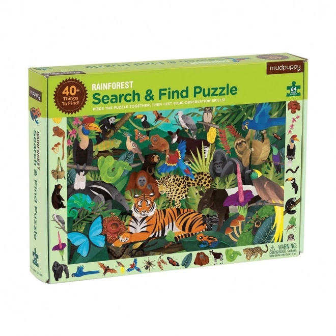 Puzzle Mudpuppy Poszukiwania w dżungli deszczowej