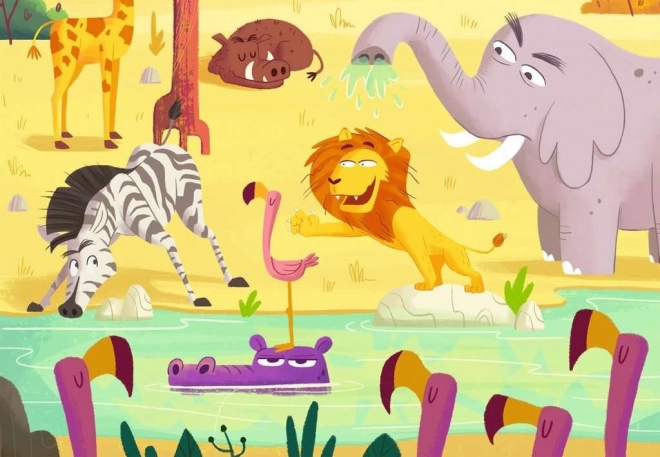 RAVENSBURGER Puzzle&Play: Safari 2x24 elementy